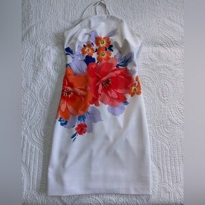 Guess white dress size 2 with flowers